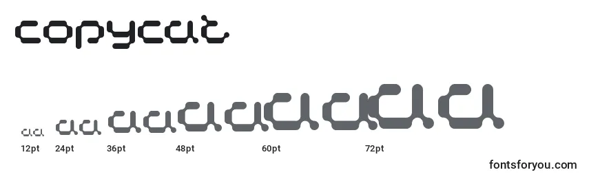 Размеры шрифта Copycat