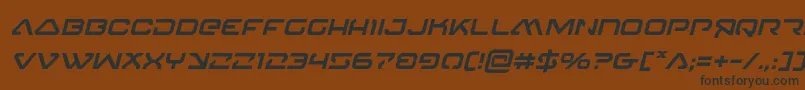 4114blasterv2ital Font – Black Fonts on Brown Background