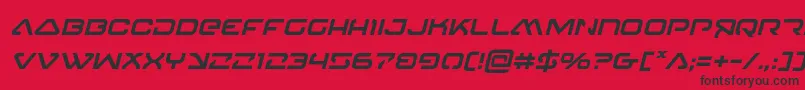 4114blasterv2ital Font – Black Fonts on Red Background