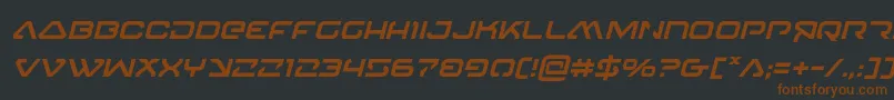 4114blasterv2ital Font – Brown Fonts on Black Background