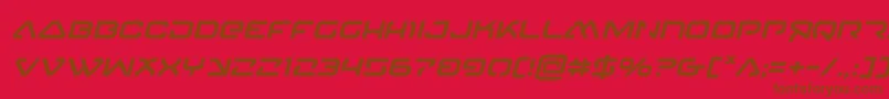 4114blasterv2ital Font – Brown Fonts on Red Background