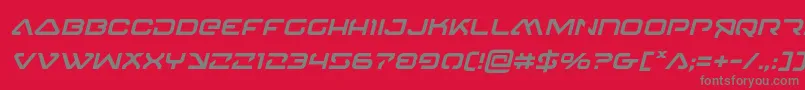 4114blasterv2ital Font – Gray Fonts on Red Background