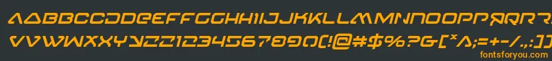4114blasterv2ital Font – Orange Fonts on Black Background