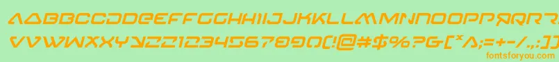 4114blasterv2ital Font – Orange Fonts on Green Background