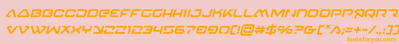 4114blasterv2ital Font – Orange Fonts on Pink Background