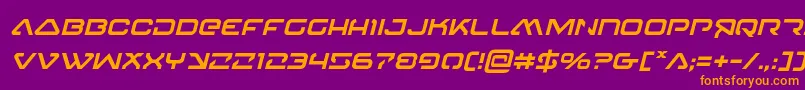4114blasterv2ital Font – Orange Fonts on Purple Background