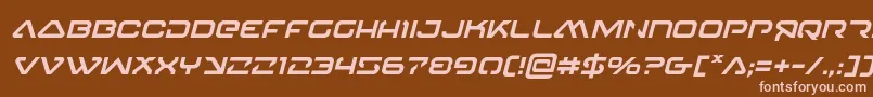 4114blasterv2ital Font – Pink Fonts on Brown Background