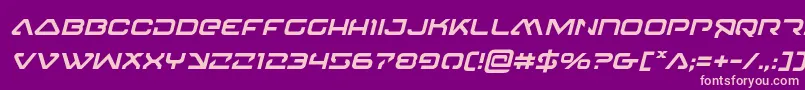 4114blasterv2ital Font – Pink Fonts on Purple Background