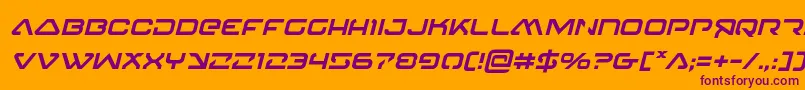 4114blasterv2ital Font – Purple Fonts on Orange Background
