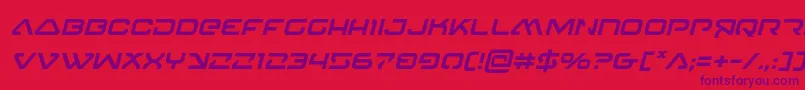 4114blasterv2ital Font – Purple Fonts on Red Background