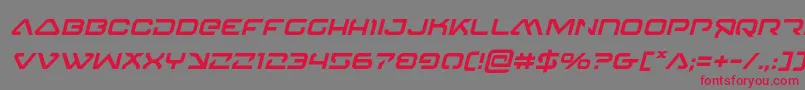 4114blasterv2ital Font – Red Fonts on Gray Background