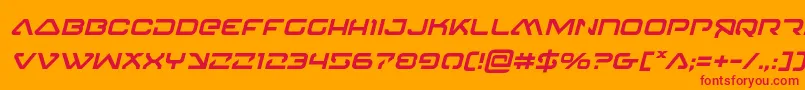 4114blasterv2ital Font – Red Fonts on Orange Background