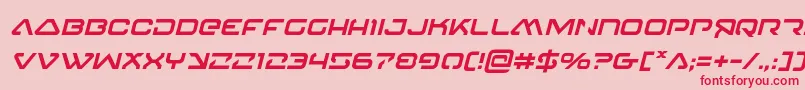 4114blasterv2ital Font – Red Fonts on Pink Background