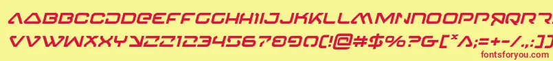 4114blasterv2ital Font – Red Fonts on Yellow Background