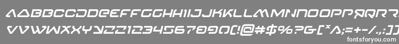 4114blasterv2ital Font – White Fonts on Gray Background