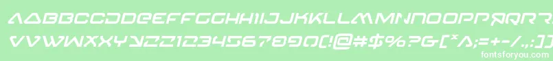 4114blasterv2ital Font – White Fonts on Green Background