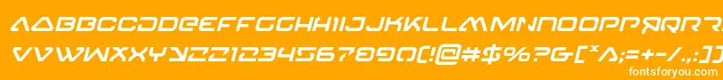 4114blasterv2ital Font – White Fonts on Orange Background