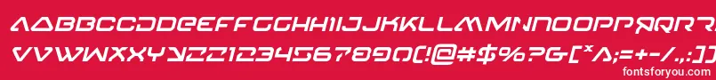 4114blasterv2ital Font – White Fonts on Red Background