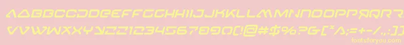 4114blasterv2ital Font – Yellow Fonts on Pink Background