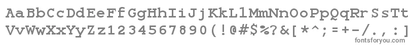 フォントMonospacebold – 白い背景に灰色の文字