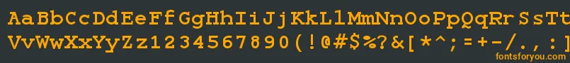 フォントMonospacebold – 黒い背景にオレンジの文字