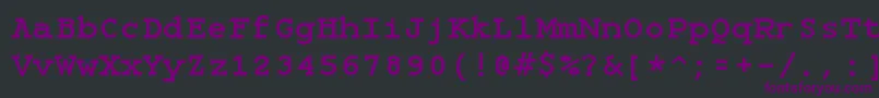 Monospacebold-fontti – violetit fontit mustalla taustalla