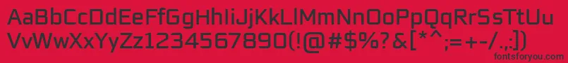 EaglesansRegularRegular Font – Black Fonts on Red Background