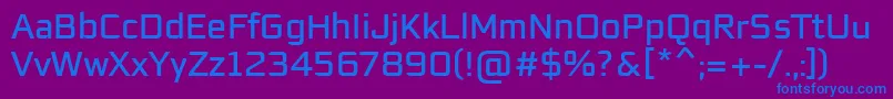 EaglesansRegularRegular Font – Blue Fonts on Purple Background