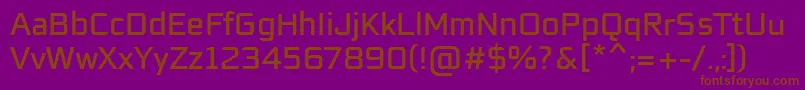 Czcionka EaglesansRegularRegular – brązowe czcionki na fioletowym tle
