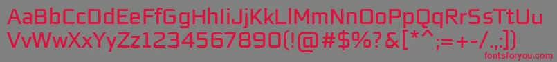 EaglesansRegularRegular Font – Red Fonts on Gray Background