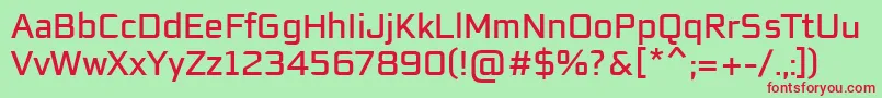 EaglesansRegularRegular Font – Red Fonts on Green Background