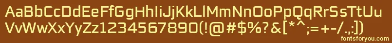 EaglesansRegularRegular Font – Yellow Fonts on Brown Background