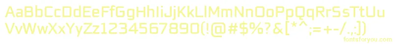 EaglesansRegularRegular Font – Yellow Fonts on White Background