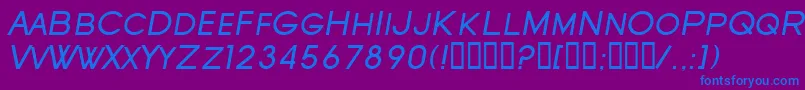 Police SfOldRepublicScItalic – polices bleues sur fond violet