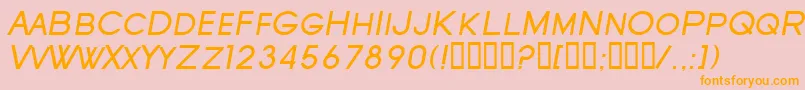 SfOldRepublicScItalic Font – Orange Fonts on Pink Background