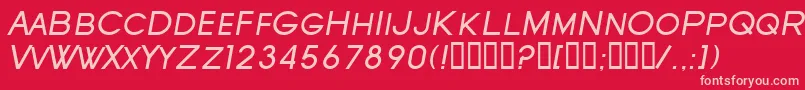 フォントSfOldRepublicScItalic – 赤い背景にピンクのフォント