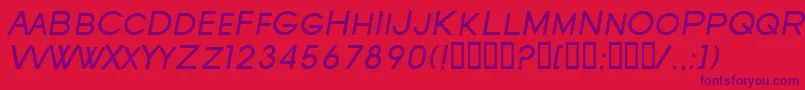 SfOldRepublicScItalic Font – Purple Fonts on Red Background