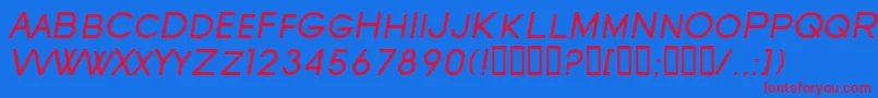 SfOldRepublicScItalic Font – Red Fonts on Blue Background