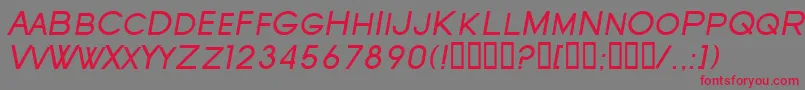 フォントSfOldRepublicScItalic – 赤い文字の灰色の背景