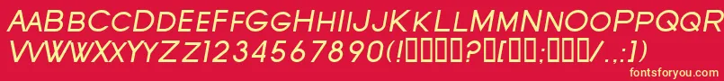 SfOldRepublicScItalic Font – Yellow Fonts on Red Background