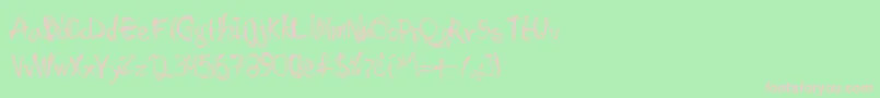 フォントShockheaded – 緑の背景にピンクのフォント