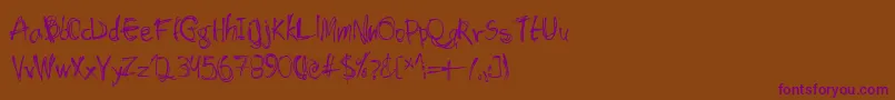 Шрифт Shockheaded – фиолетовые шрифты на коричневом фоне
