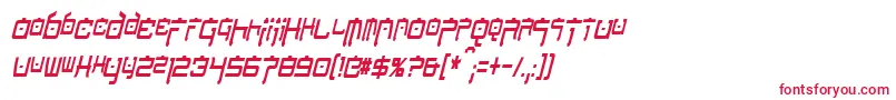 フォントNipponTechCondensedItalic – 赤い文字