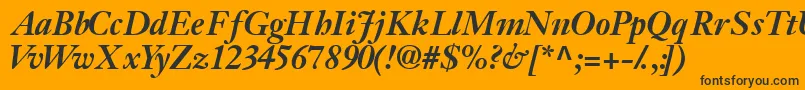 Jansonssk ffy Font – Black Fonts on Orange Background