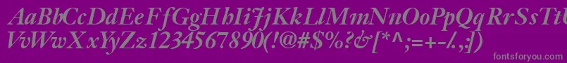 Jansonssk ffy Font – Gray Fonts on Purple Background