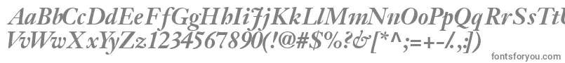 フォントJansonssk ffy – 白い背景に灰色の文字