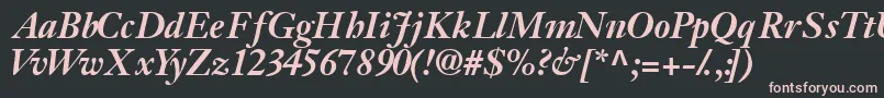 Jansonssk ffy Font – Pink Fonts on Black Background