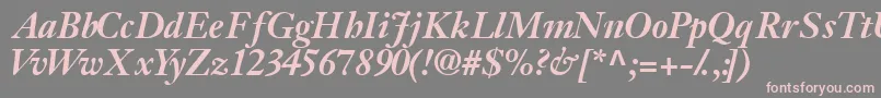 Jansonssk ffy Font – Pink Fonts on Gray Background