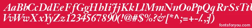 Jansonssk ffy Font – White Fonts on Red Background