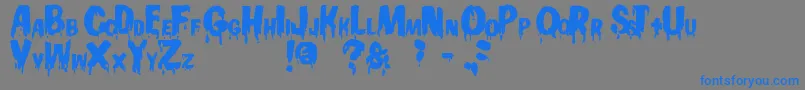 Gooey Font – Blue Fonts on Gray Background